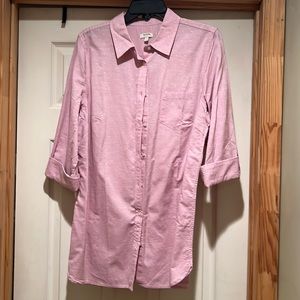 NWOT cute Talbots pink with lighter pink woven squares.
